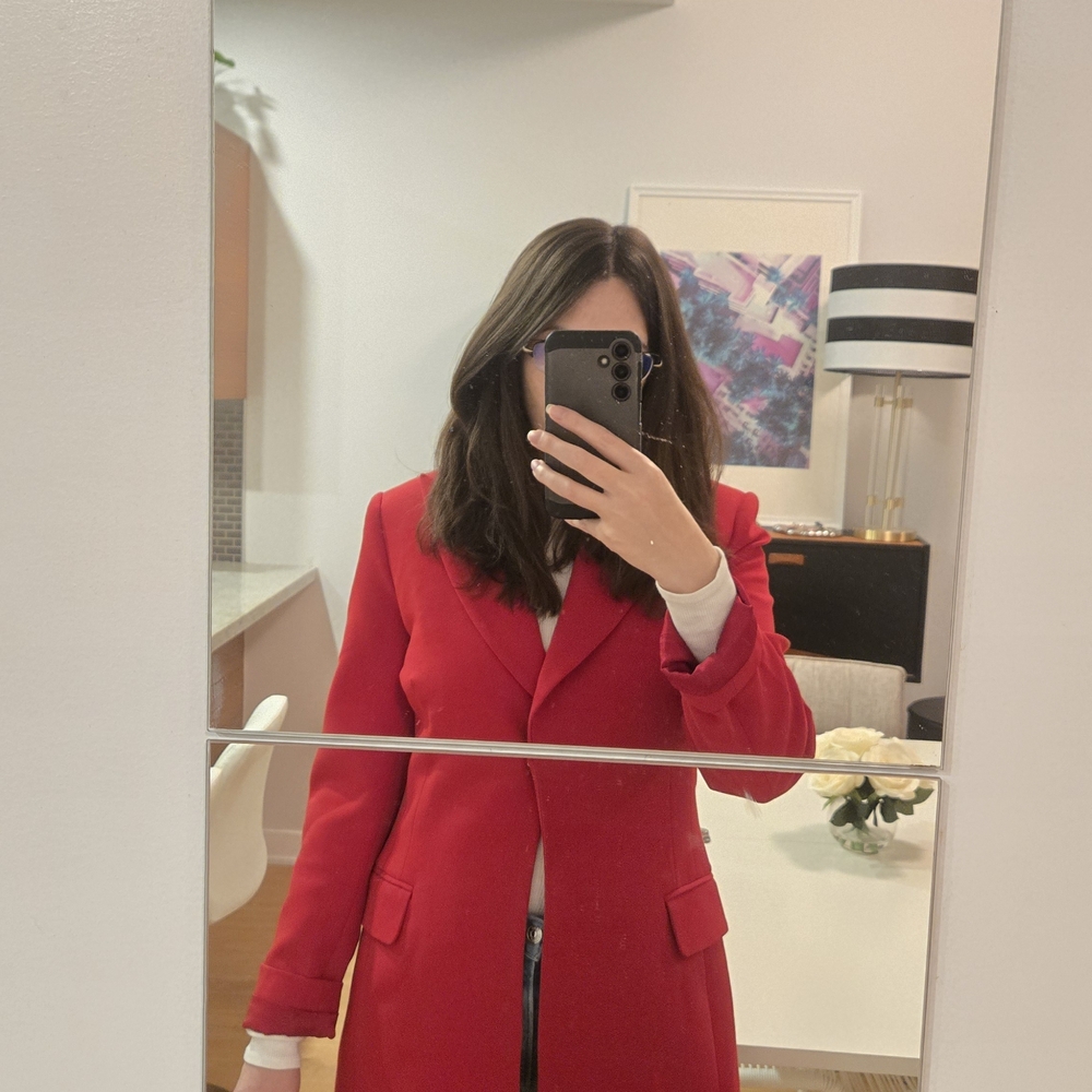 Sid Neigum Signature Tailored Red Blazer Size 2 NWT Made in Canada